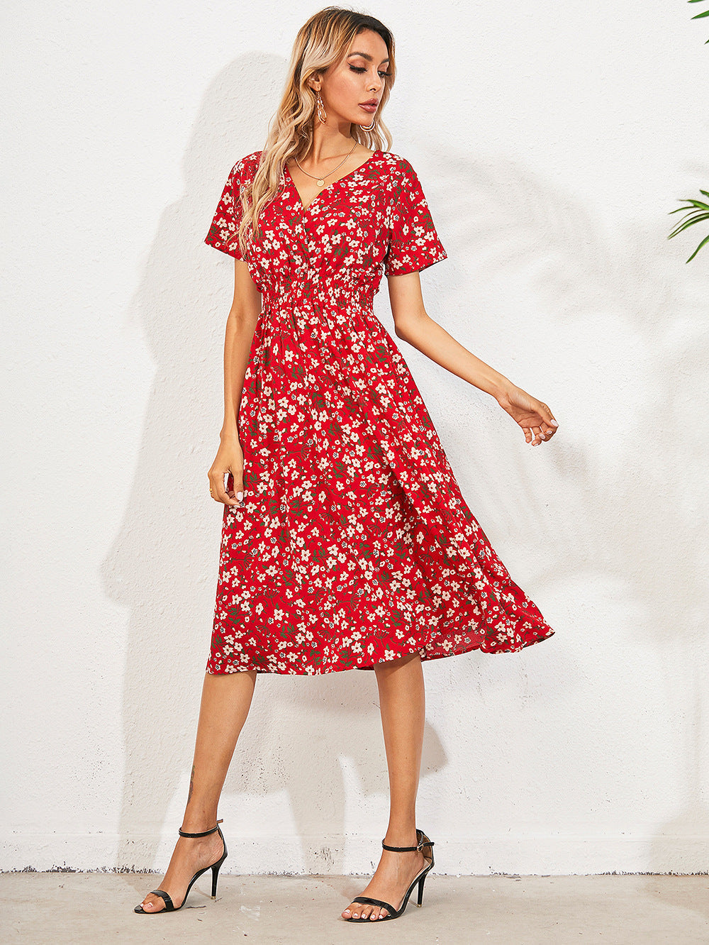 Theodora Floral Ruffle Mini Dress FINAL