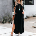 Farmers Market Pocketed Modal Maxi Dress Black