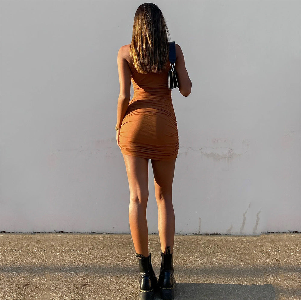 Sparks Bodycon Knit Dress Orange