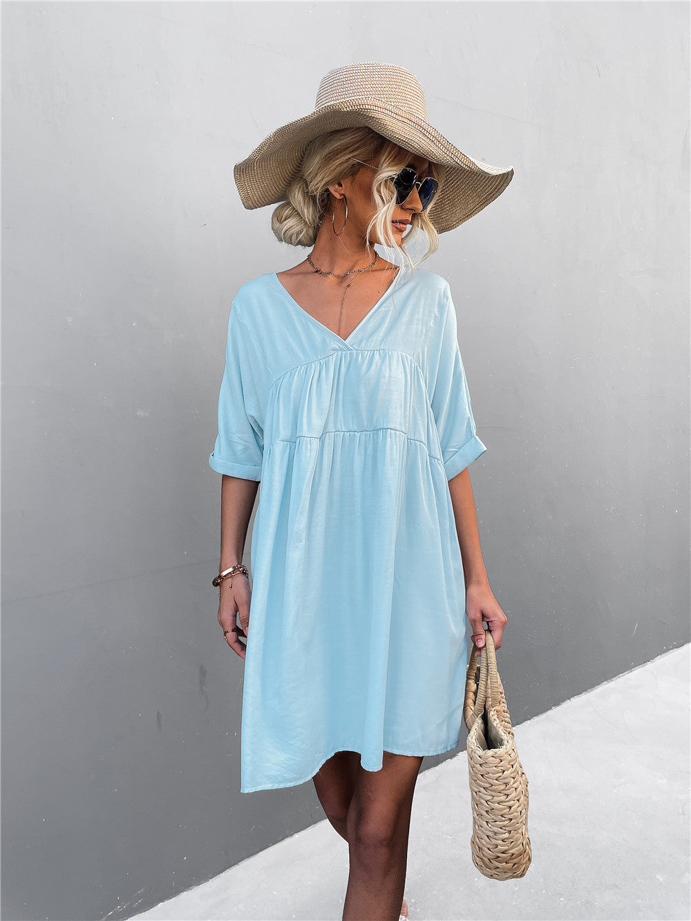 Cheers To Summer Pocketed Tassel Dress Ocean FINAL