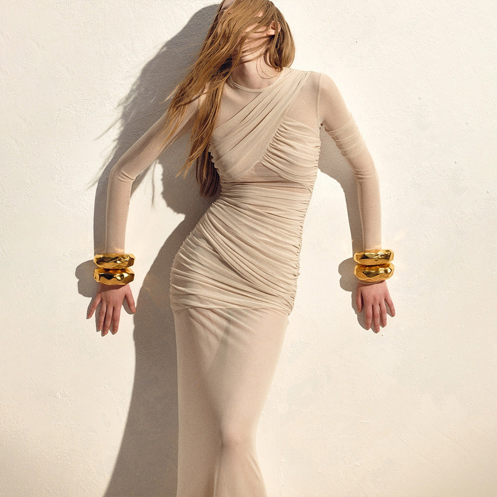 Bruna Maxi Dress Beige