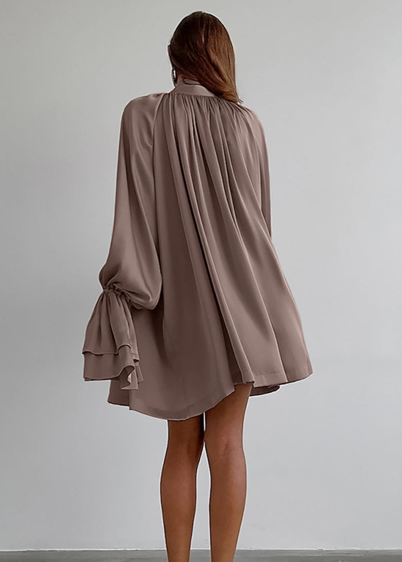 Opulent Grace Bow Tie Blouse Dress