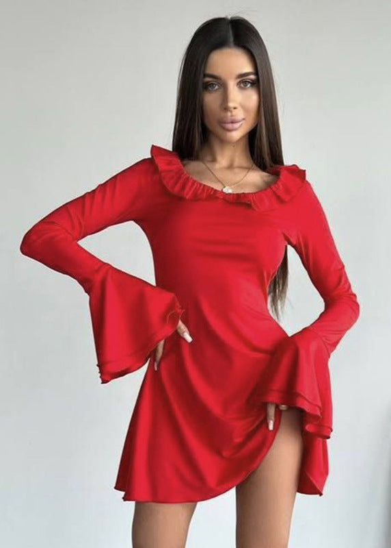 Sienna Off Shoulder Ruffle Sleeve Dress