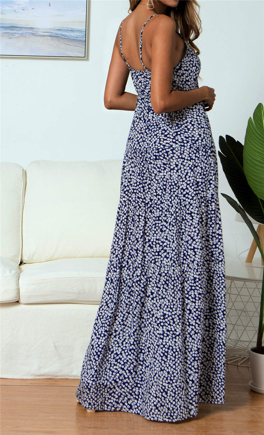 Trooper Floral Tie Strap Midi Dress FINAL
