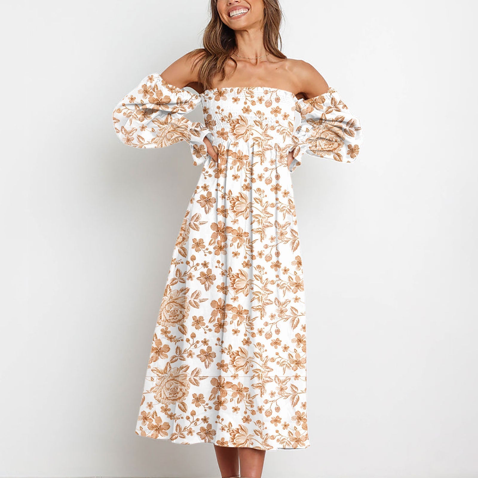 Debin Off The Shoulder High Low Maxi Dress FINAL