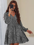 Skylar Printed Tie Dress Black FINAL