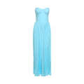 Elegant V Neck Pleated Dress Tube Top Maxi Dress Slim Fit Backless