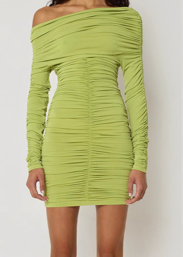 Selene Ruched Off Shoulder Bodycon Dress