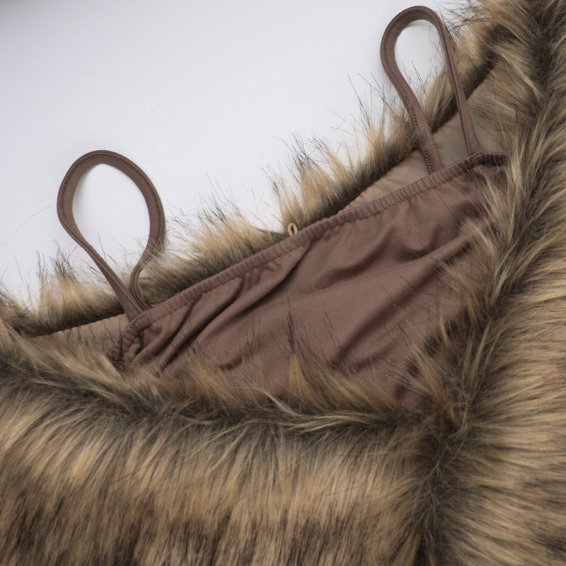 Mocha 2 piece Maxi Dress Brown