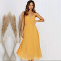 Promotions Slit Maxi Dress Mustard