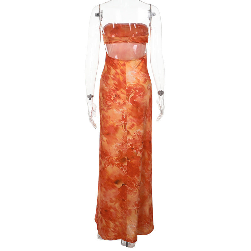 Gerbera Maxi Dress Orange