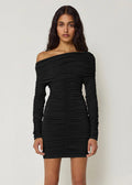 Isla Off Shoulder Ruched Mini Dress