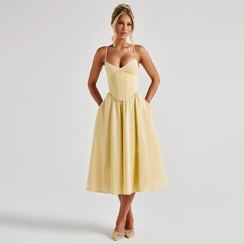 Sampson Midi Dress Yellow