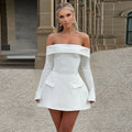 Barbara 2.0 Off Shoulder Mini dress White