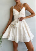 Strappy TieRed Mini Dress