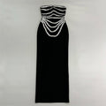 Niche Design Heavy Industry Beads Tube Top Bandage Dress Party Dinner Dress