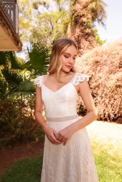 It Was All A Dream Lace Maxi Dress Cream