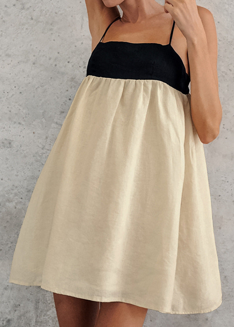 Adele Two Tone A Line Mini Dress