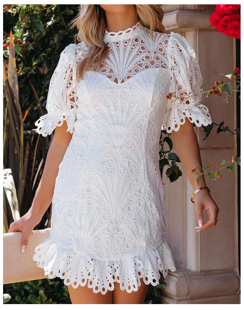 Champs lys������������es Embroidered Lace Dress