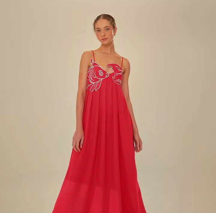 Valentina Maxi Dress Red