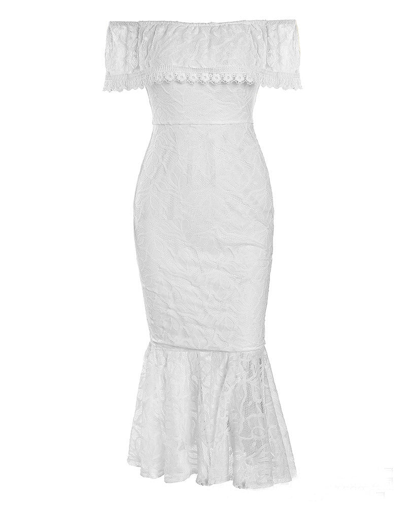 Off Shoulder Lace Sheath Sexy Cocktail Dress Dress