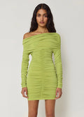 Selene Ruched Off Shoulder Bodycon Dress
