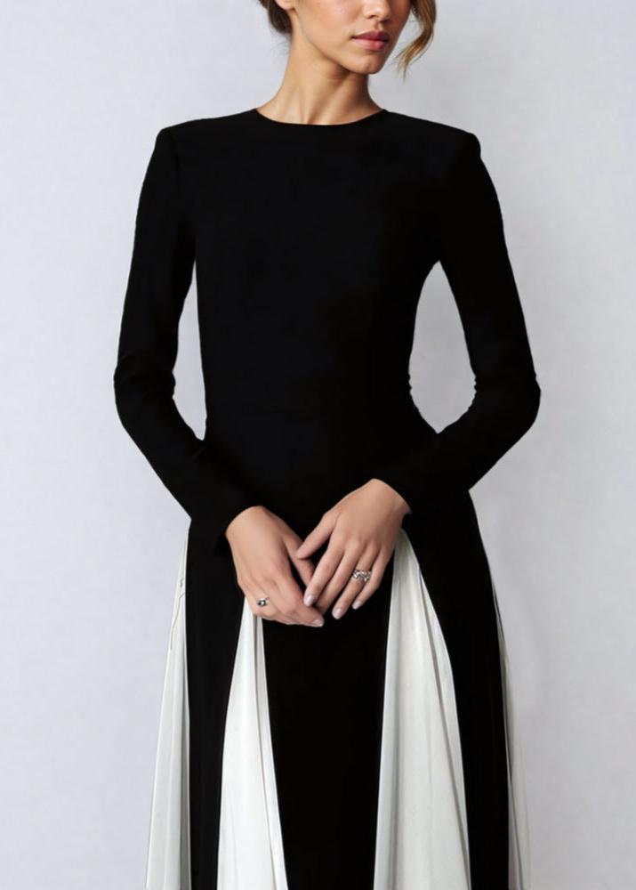 Amara Two Tone Long Sleeve Maxi Dress