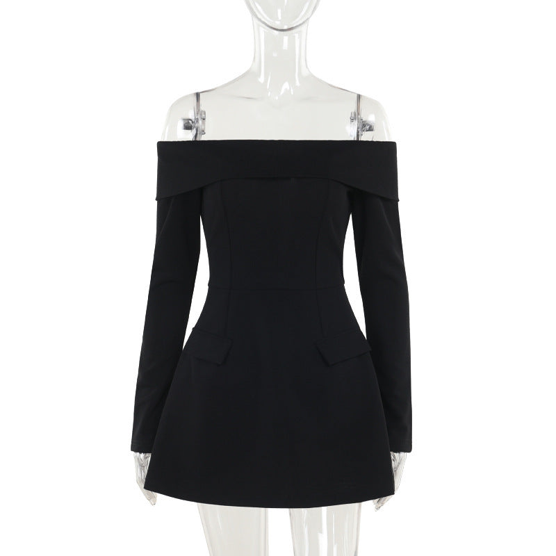 Barbara 2.0 Off Shoulder Mini dress Black