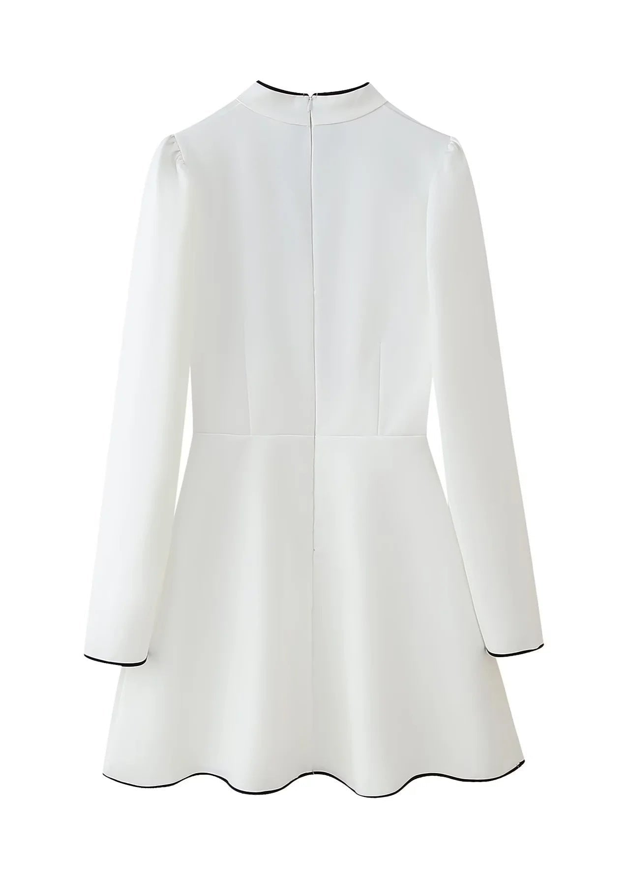 Elegant Bow Detail Fit and Flare Dress