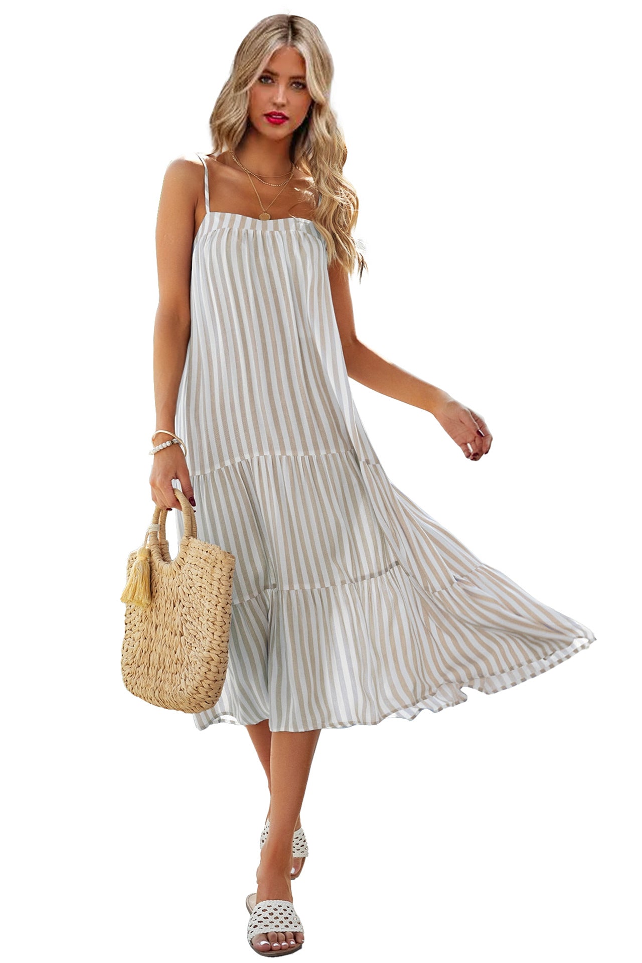 Varun Cotton Linen Tiered Maxi Dress Navy FINAL