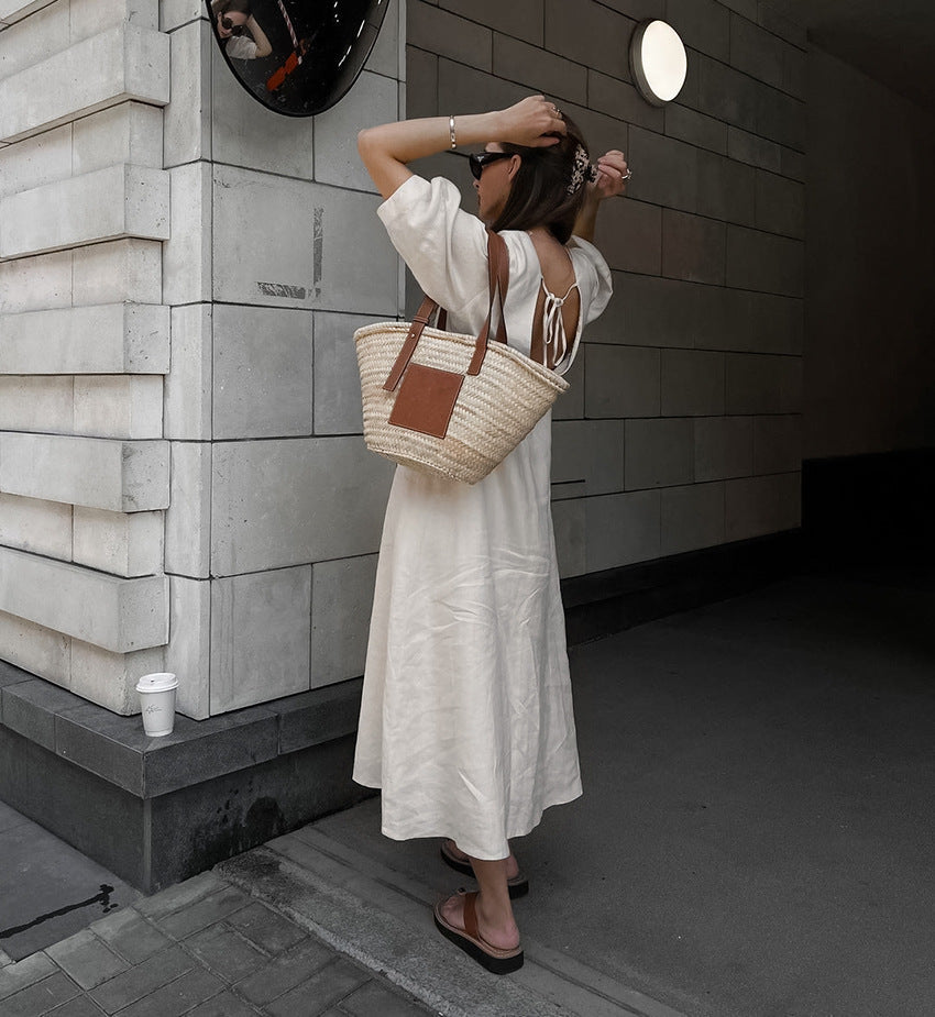 Gemini Rising Dress Off White