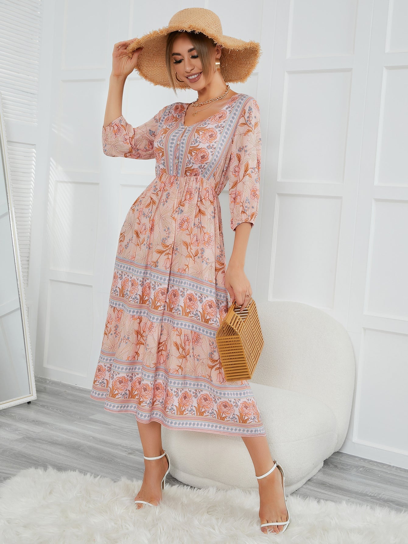 Citronella Adjustable Kimono Maxi Dress FINAL