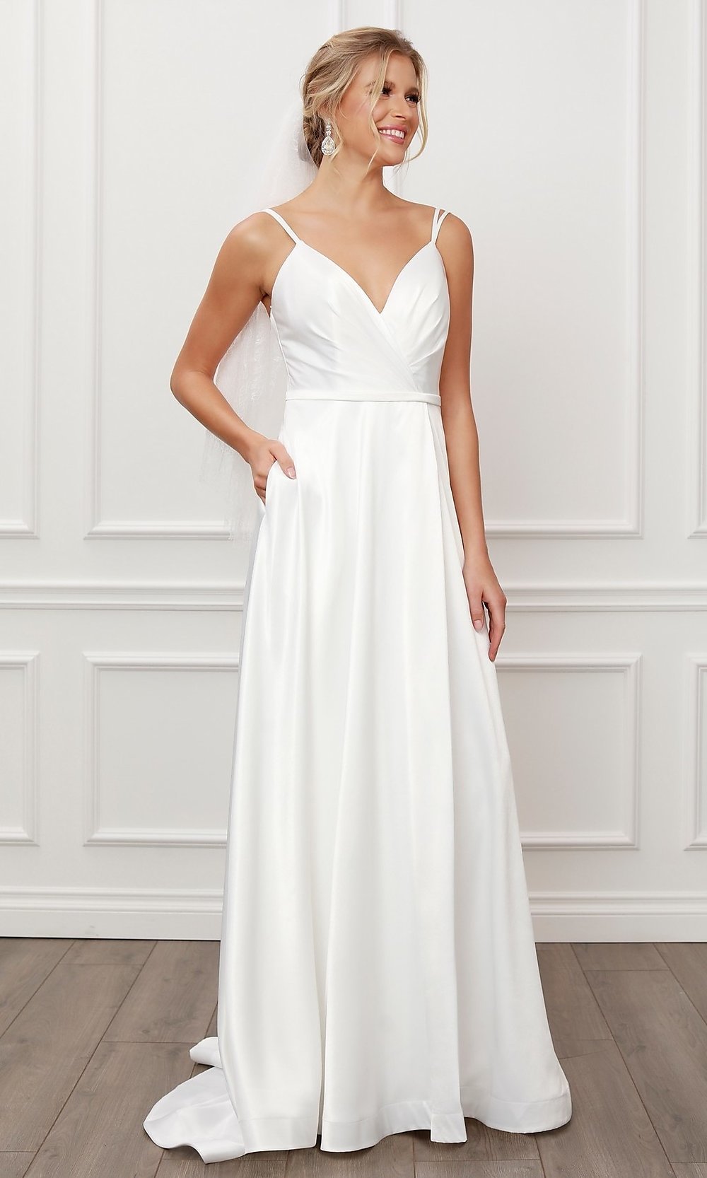 Temperament Solid Color Evening Dress