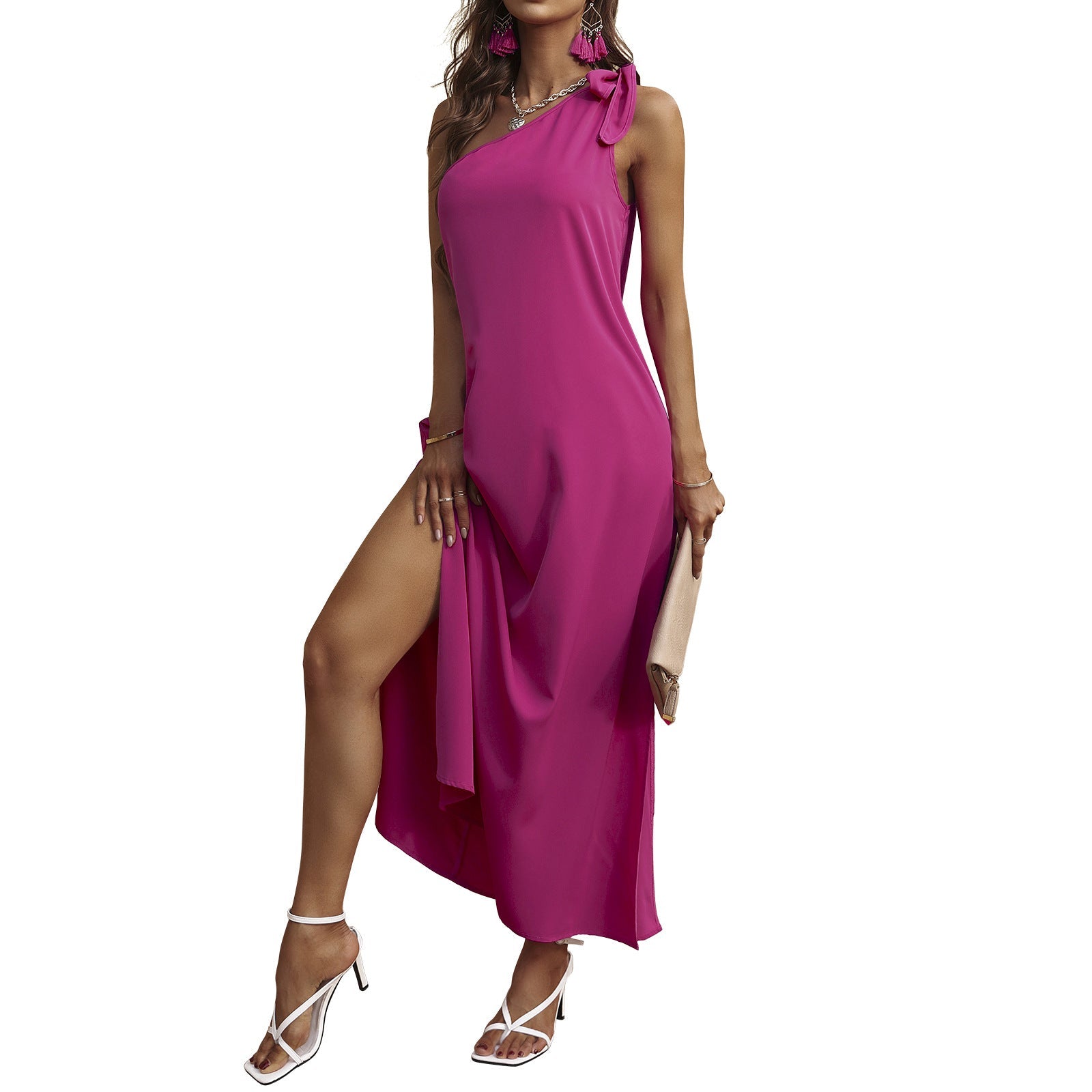 Chase Your Dreams Slit Midi Dress Bubbalicious