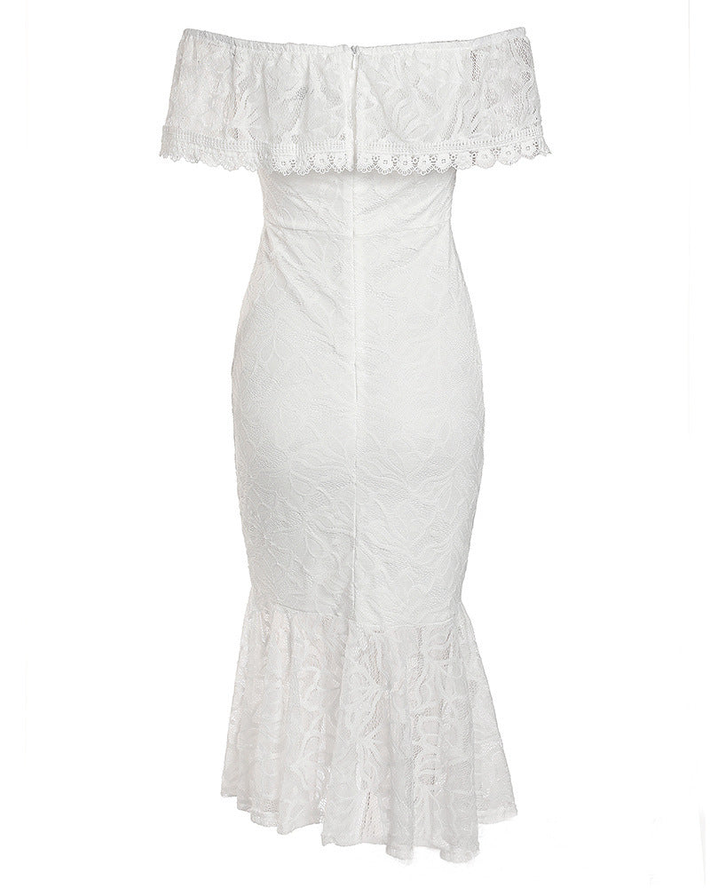 Off Shoulder Lace Sheath Sexy Cocktail Dress Dress