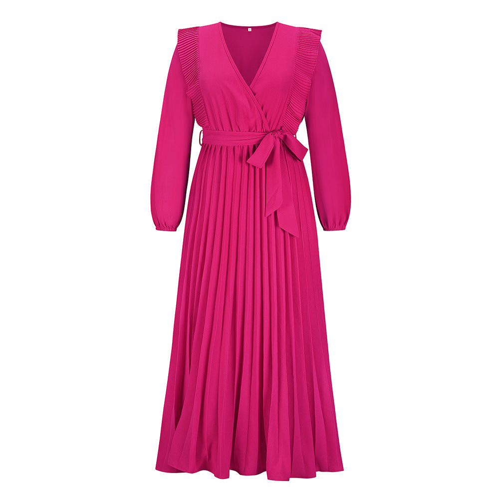 Myka Drape Midi Dress Fuchsia