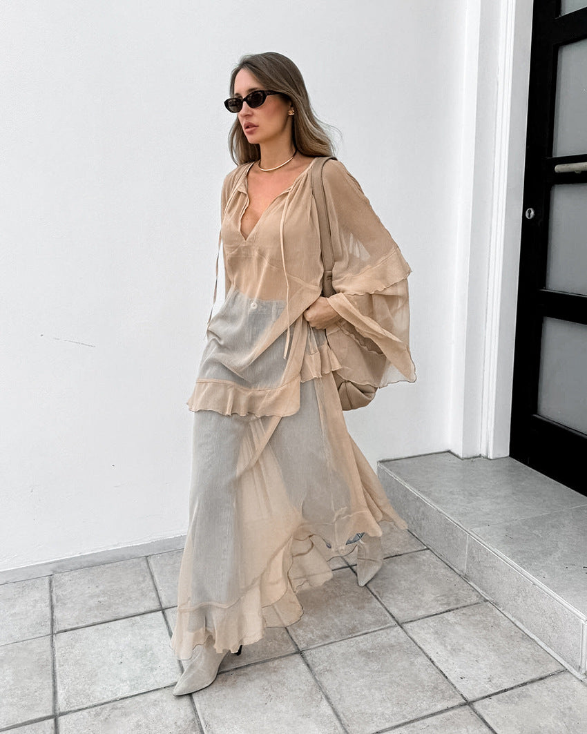 Ronnie Sheer Dress Khaki