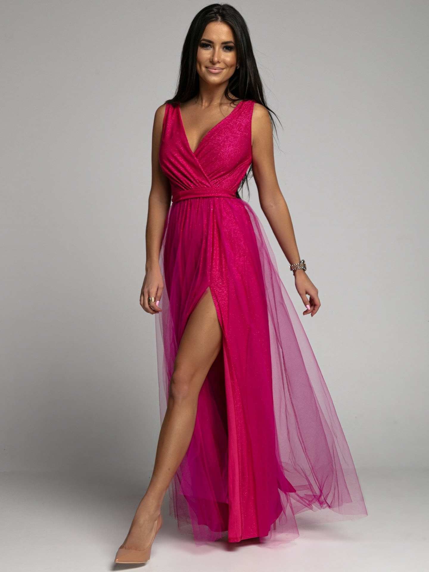 Petal Dust Maxi Dress Magenta