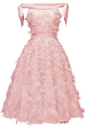 Off-the-shoulder Sleeveless Tasseled Cocktail Dress - Mislish