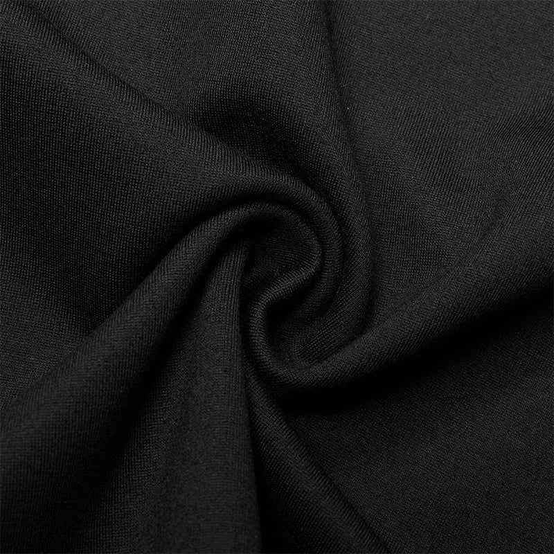 Punk Twopiece Fitting Ashape Charming Elasticity Slim Black Gothic Dress