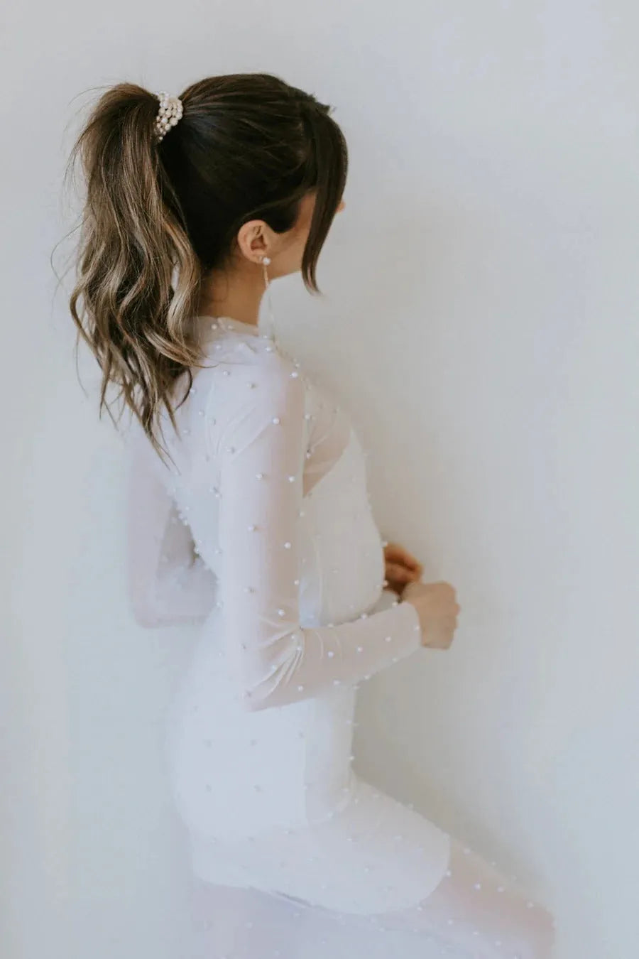 Sexy and Classy Wedding Dress Satin Bow Court Simple Bridal Gown Princess Vestido De Novia Train Dress