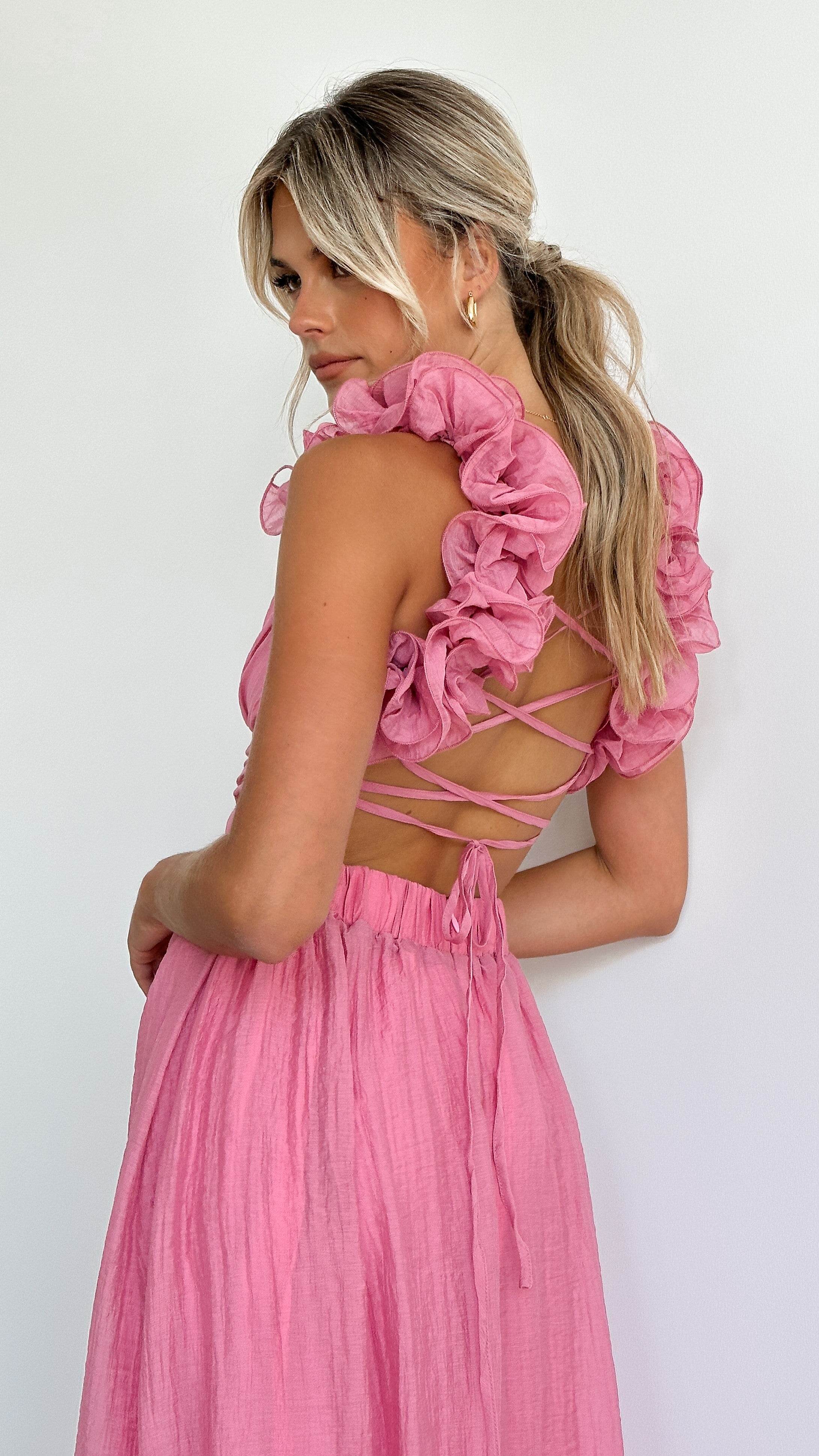 Emely Elegant Dress With Deep V Neck