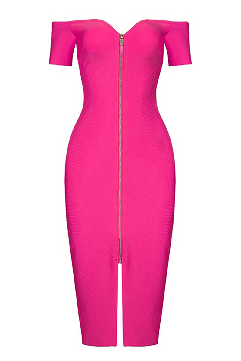 Yellow Sexy Bandage Slit Prom Dress With Short Sleeves - Mislish