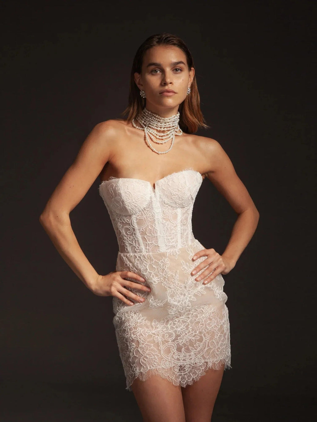 Full-on Lace Wedding Dress Vestido De Novia Train Princess Dress Satin Bow Court Simple Bridal Gown