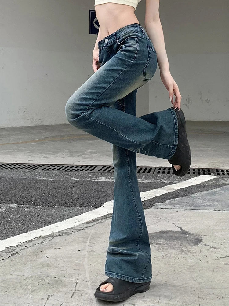 2024 Cyber Y2K Grunge Fairycore Denim Trousers for Women