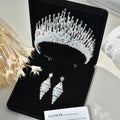 Big Large Zirconia Tiara Crown Birthday Gift Diadem Brides Party Dinner Dress Headband Wedding Accessories Bridal Hair Jewelry c