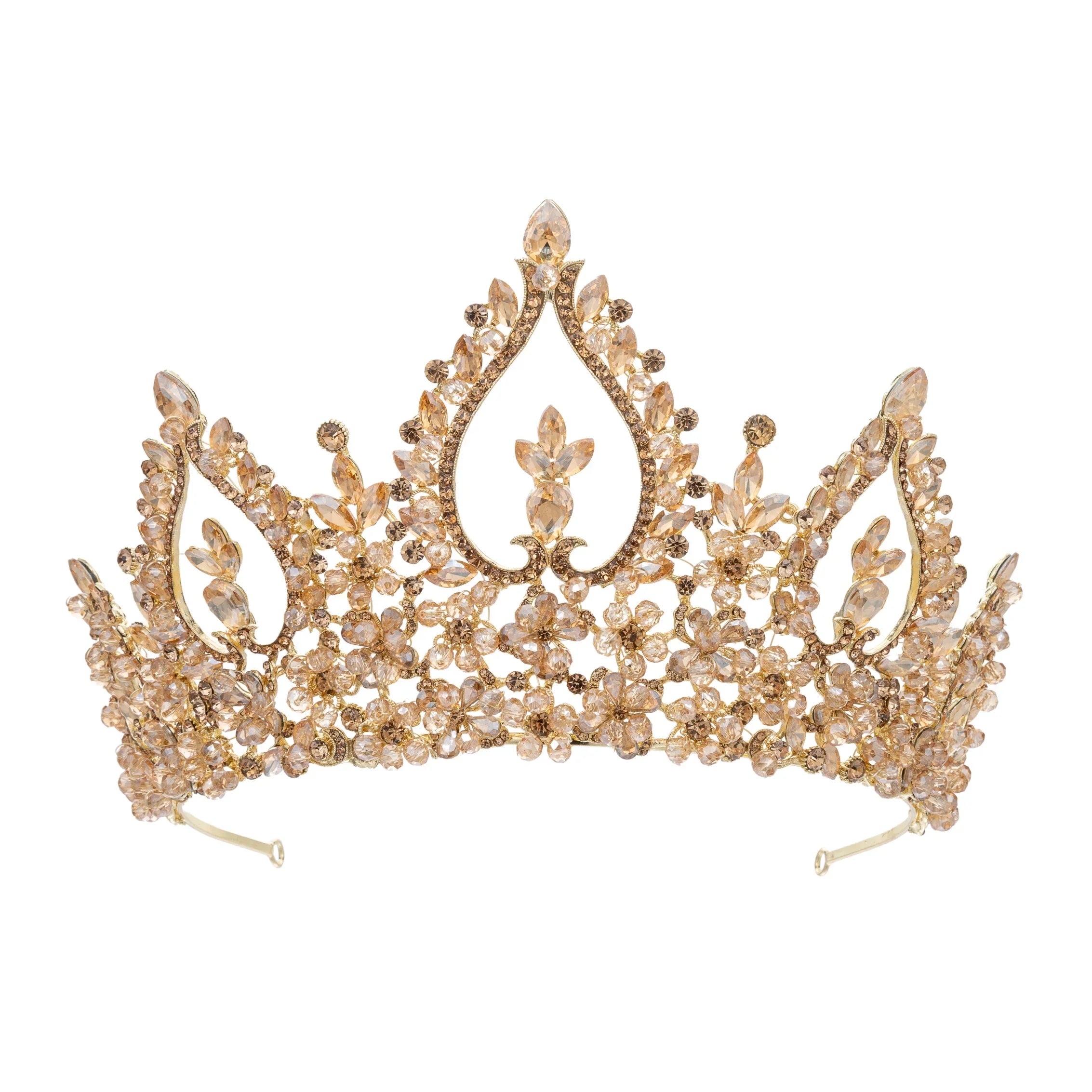 Baroque Wedding Crowns For Queen Crystal Bridal Tiara Crown For Pageant Miss Universe Diadem Prom Wedding Hair Jewelry Headpiece as picture 4