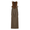 Sexy Women Butterfly Detail Strapless Long Dress Aesthetic Chic Detachable Corset Top Vintage Elegant Maxi Dresses