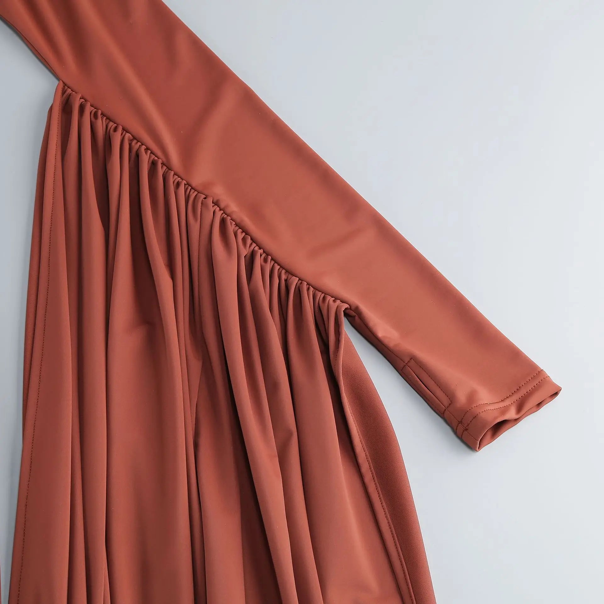 New Sexy Off-shoulder Long Skirt High-end Women's Slim Single-sleeved Dress Celebrate Evening Party Outfit Wholesale