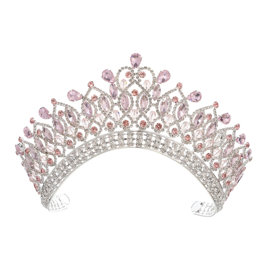 Baroque Queen Crowns For Wedding Crystal Bridal Tiara Crown For Pageant Miss Universe Party Prom Wedding Hair Jewelry Headdress as picture 4